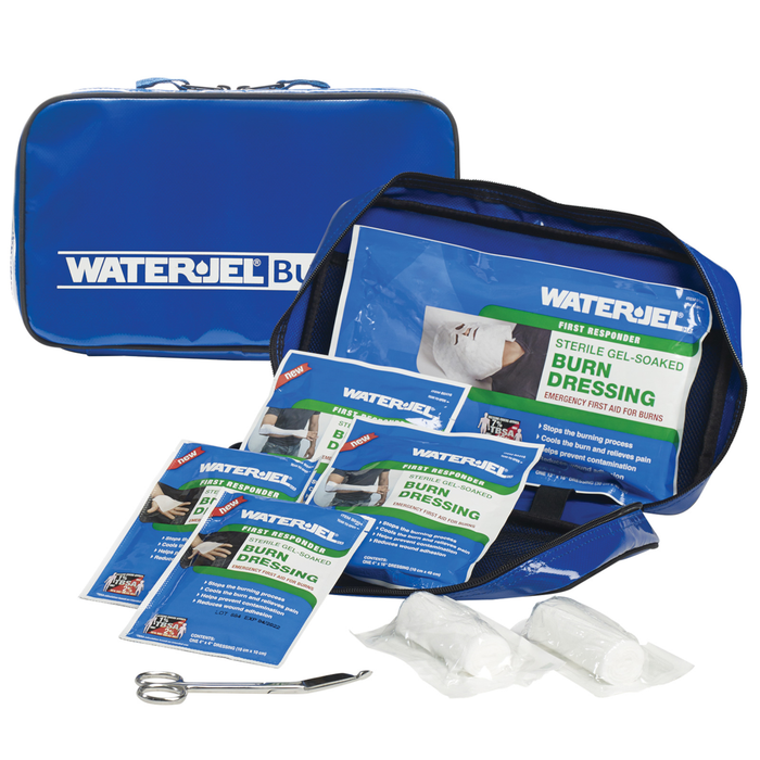 Water-Jel Burn Kit, soft-sided case with contents